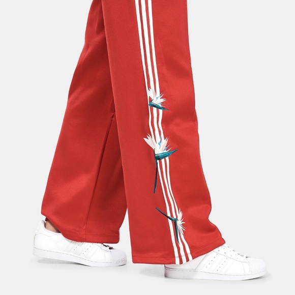 Adidas X Thebe Magugu Embroidered Detail Wide Leg Track Pants Size XS - Picture 2 of 13